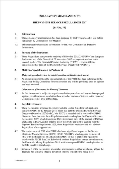 We did not find results for: The Payment Services Regulations 2017 - Explanatory Memorandum