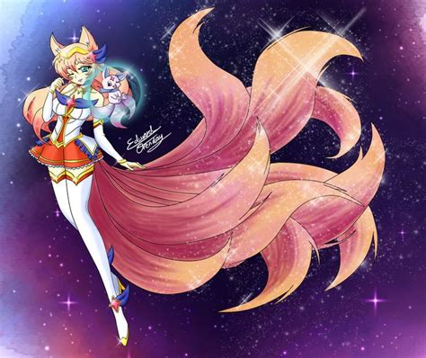 Star Guardian Ahri By Edwardorenday Guardian Anime Stars