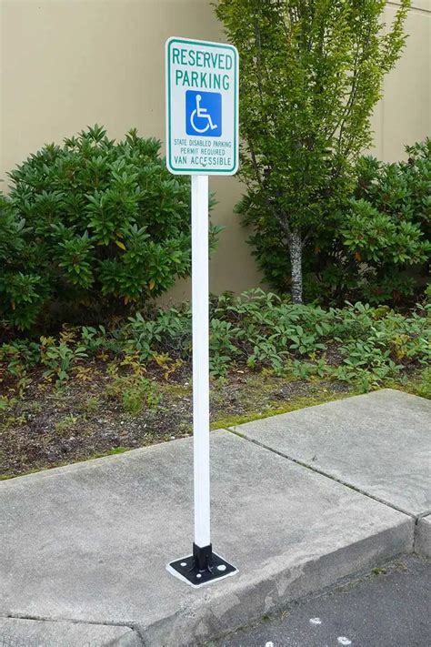 Durable Parking Lot Sign Posts Parking Sign Base Pexco