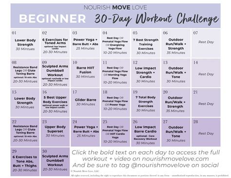 3 steps for beginner triathletes. Beginner Workout Plan + 30-Day Workout Calendar | Nourish ...