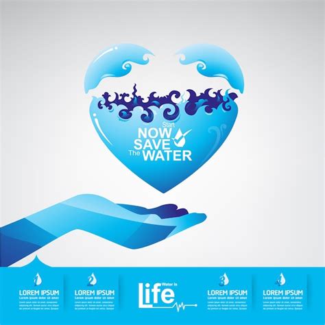 Premium Vector Save The Water Concept Life