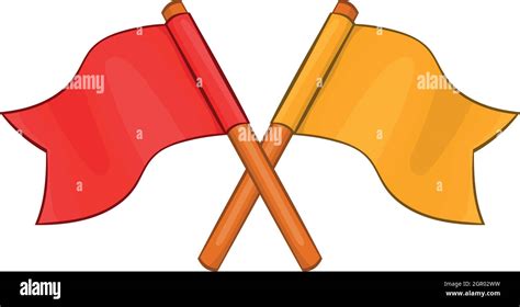 two crossed flags icon cartoon style stock vector image and art alamy