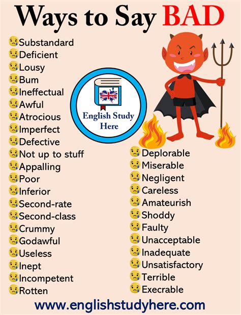 33 Ways To Say Bad In English English Study Here