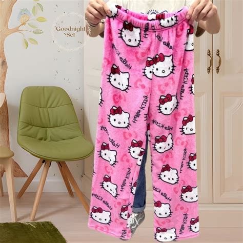 luxurious kitty halloween pajama pants plush fleece ideal for couples perfect t elegant