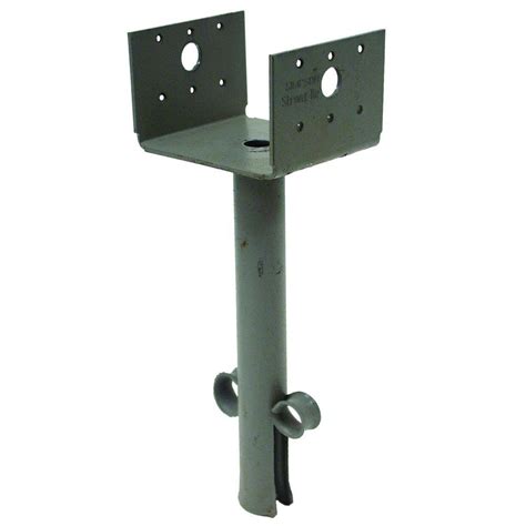 Does the gravel lock the post in place? Simpson Strong-Tie 4 in. x 4 in. 12-Gauge Elevated Post ...