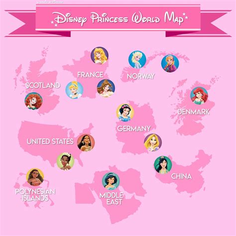 Disney Princess World Map Disney Princess Facts Official Disney