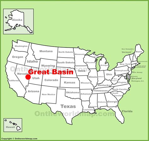 Great Basin Location On The Us Map