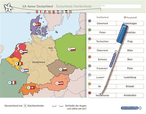 Klassenarbeiten und übungsblätter zu nachbarländer deutschlands. Ich kenne Deutschland - Deutschlands Nachbarländer mit ...