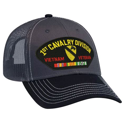 1st Cavalry Division Vietnam Veteran Ball Gray Mesh Cap