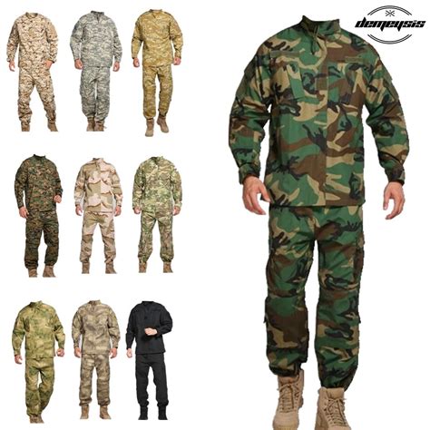 13 Color Army Military Tactical Uniform Shirt Pants Camo Camouflage