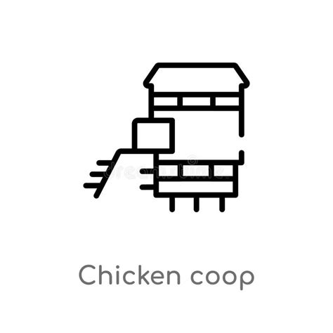 Chicken Coop Icon Vector Sign And Symbol Isolated On White Background