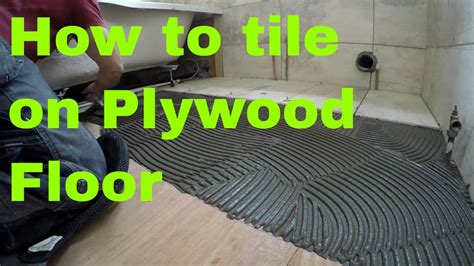 How To Install Tile On Plywood Floor Youtube