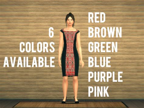 The Sims Resource Tribal Dress Ea Recolor