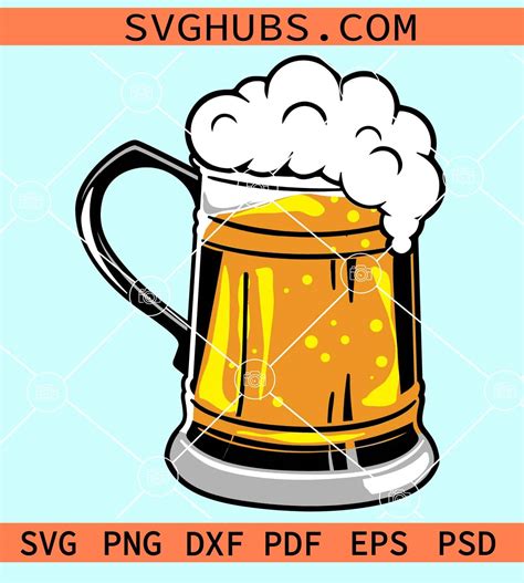 Beer Mug Svg Alcohol Svg Beer Mug Png Beer Clipart Svg Beer Svg