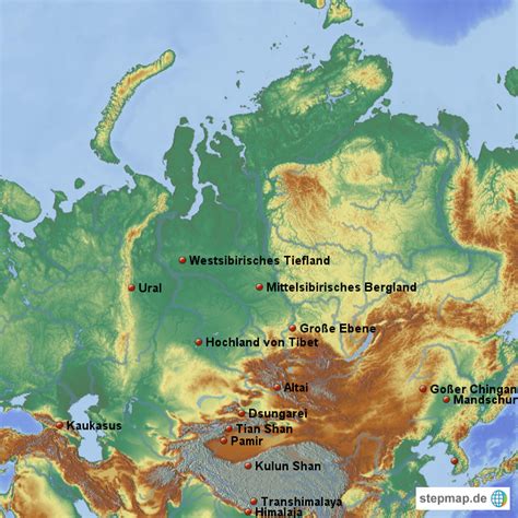 Schwarzer rand der standard, den jeder erfüllen sollte. Asen Gebirge von maraike - Landkarte für Asien
