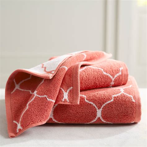 Moorish Tile Coral Towel Collection Pier 1 Imports Coral Towel