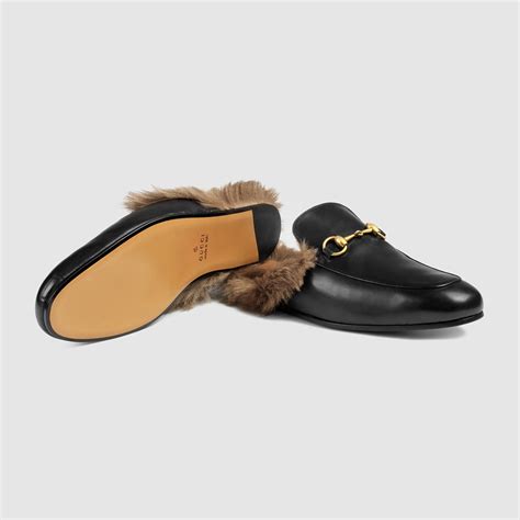 Lyst Gucci Princetown Leather Slipper In Black For Men
