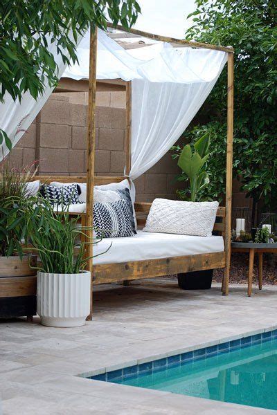 Buy outdoor furniture, patio furniture, wicker daybed, online. DIY Outdoor Daybed | A Hint of Home in 2020 | Outdoor ...