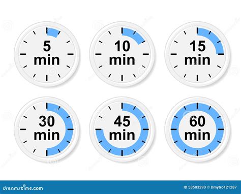 Set Of Time Icons Vector Illustration Stock Vector Illustration Of