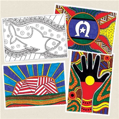 Naidoc Colouring In Sheets Aboriginal Art For Kids Aboriginal Art