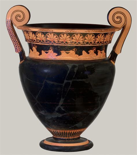 Terracotta Volute Krater Bowl For Mixing Wine And Water Attributed To The Karkinos Painter