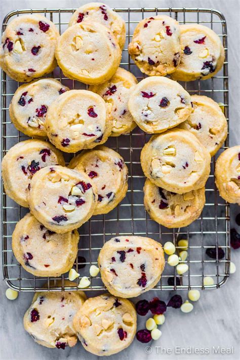 White Chocolate Cranberry Cookies Slice Bake The Endless Meal