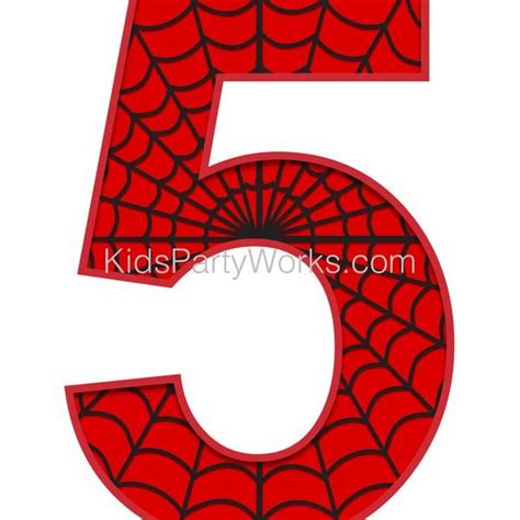 Spider Party Printable Number 5 Centerpiece Spider Themed Etsy In