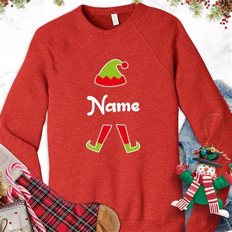 Christmas Elf Colored Edition Personalized Version 2 Sweatshirt Brooke And Belle