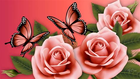 Wallpaper Pictures Of Flowers And Butterflies