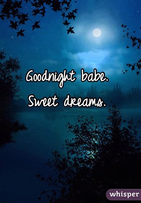 Goodnight Babe Sweet Dreams