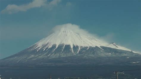 新幹線の車窓から晴れ 富士山が一番良く見える区間 新富士駅付近 Near Mount Fuji Is The Most Well