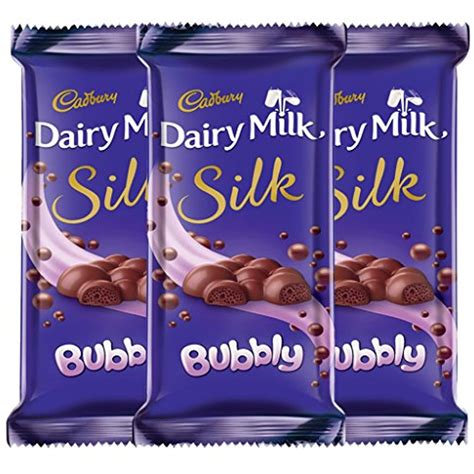 Cadbury Dairy Milk Silk Chocolate Bar Bubbly 120g Pack Of 3 Lupon