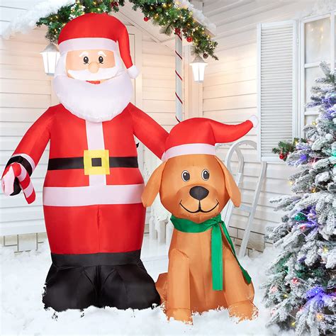 Buy Decorlife Christmas Inflatables Santa Outdoor Decorations Santa