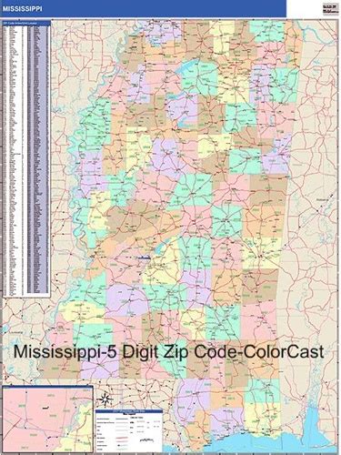 Mississippi Map With Zip Codes Mississippi Zip Code Map In Excel Zip