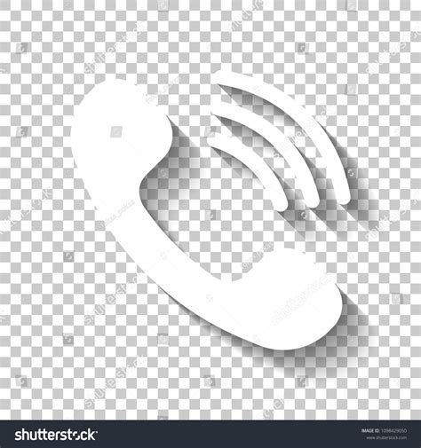 18458 Phone Icon Transparent White Images Stock Photos 3d Objects