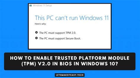 How To Enable Trusted Platform Module Tpm V In Bios In Windows My Xxx