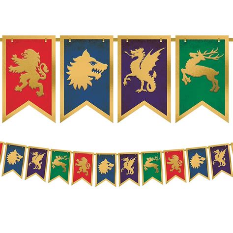 Medieval Sigils Pennant Banner Image 1 Ridders Feestjes Kinderen