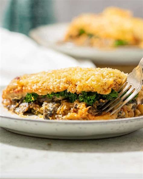 Vegan Mushroom Lasagne With Kale The Vegan Larder