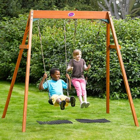 Wooden Double Swing Set By Plum Christmas Present For Sale Online
