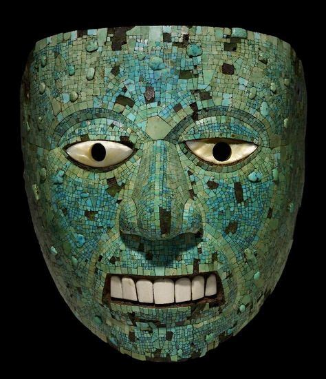 Turquoise Mosaic Mask Xiuhtecuhtli God Of Fire Aztecmixtec Mexico