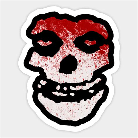 The Crimson Ghost Skull Blood Misfits Sticker Teepublic