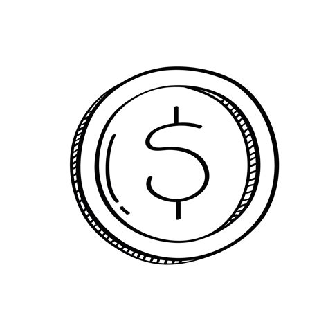 Coin Cash Money Dollar Doodle Style Icon 2454628 Vector Art At Vecteezy