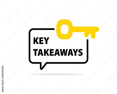 Key Takeaways Message Speech Bubble Icon Clipart Image Isolated On