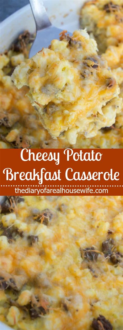 See more ideas about cooking recipes, recipes, food. Cheesy Potato Breakfast Casserole • The Diary of a Real ...
