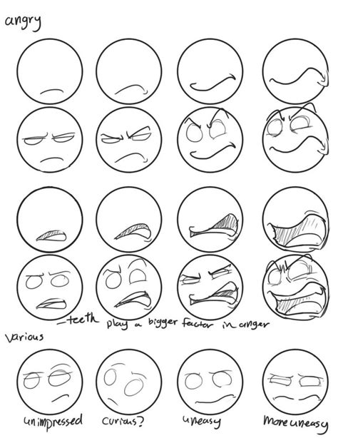 Emotions Reference Drawing Expressions Drawing Tutorial Face Drawing Reference