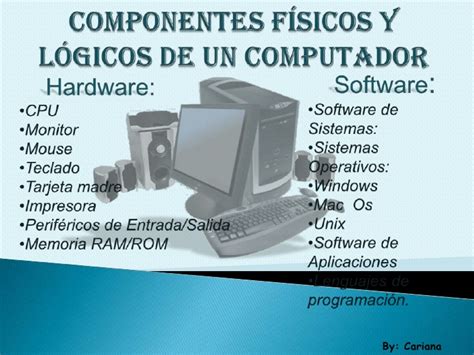 Como Se Le Llama A Los Elementos Fisicos De Una Computadora