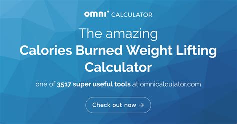 Calories Burned Weight Lifting Calculator