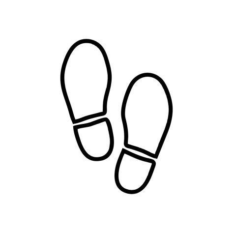 Print Of Shoe Icon Isolated On White Background Shoe Sole Icon Vector