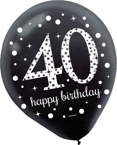 Sparkling Celebration 40th Birthday Balloons 15 Pk Canadian Tire
