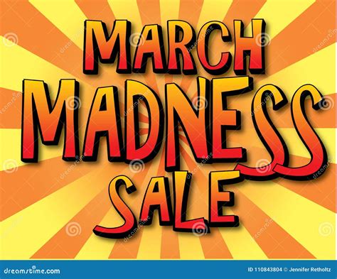 March Madness Sale Poster Banner Stock Vector Illustration Of Flowers